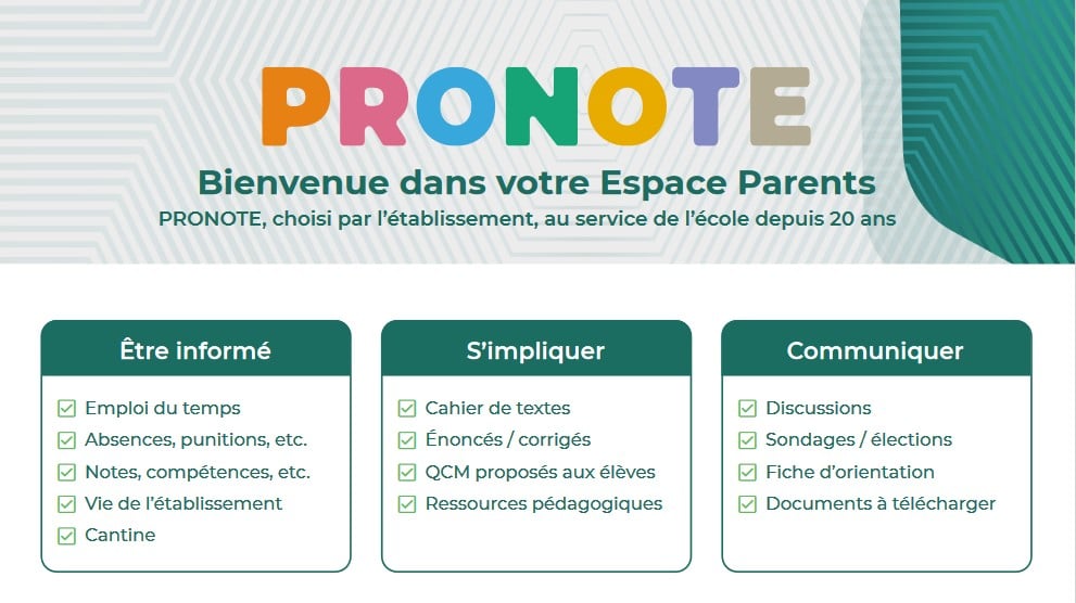 comment retrouver son mot de passe pronote parent